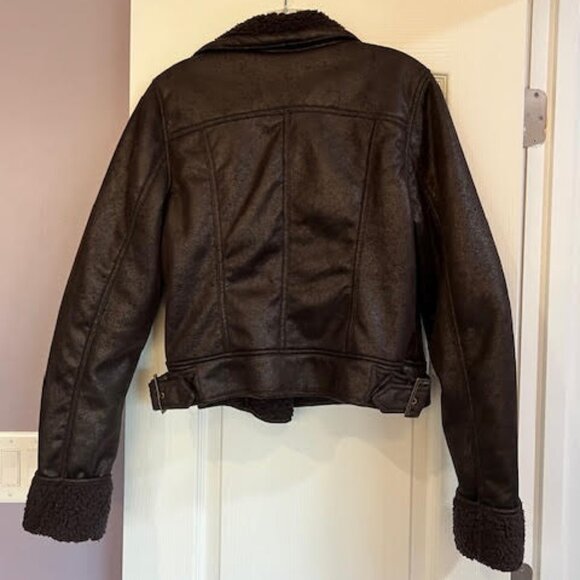 Faux Shearling Moto jacket - Picture 8 of 9